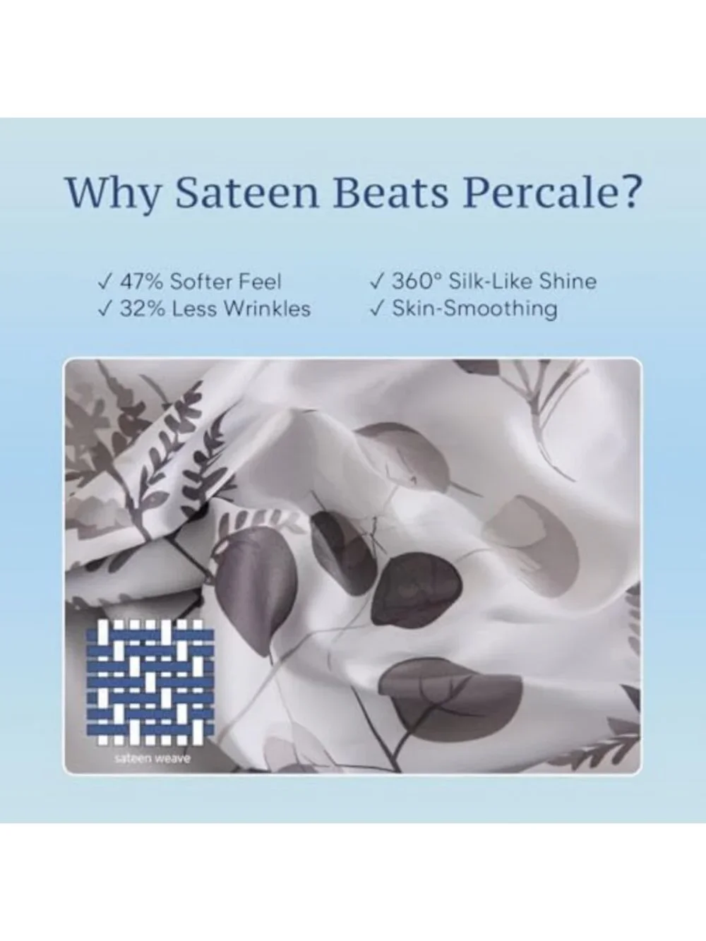 Full Size 100% Cotton Printed Sheet Set - Soft 300TC Sateen Bedding